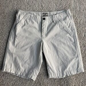 Y2K Express Chino Shorts Mens 36 Beige Cotton Flat Front Casual Golf Summer
